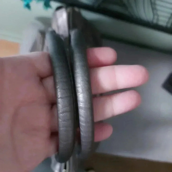 Cole Haan | Slouchy  Roomy Silver Metallic Leather Shoulder Bag - Picture 14 of 16